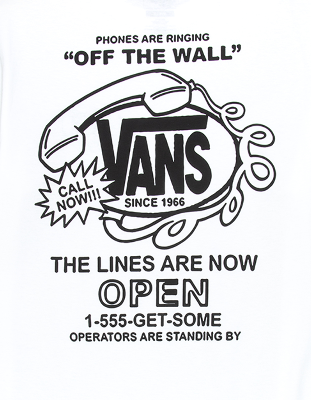 VANS Hot Lines Mens Tee - WHITE