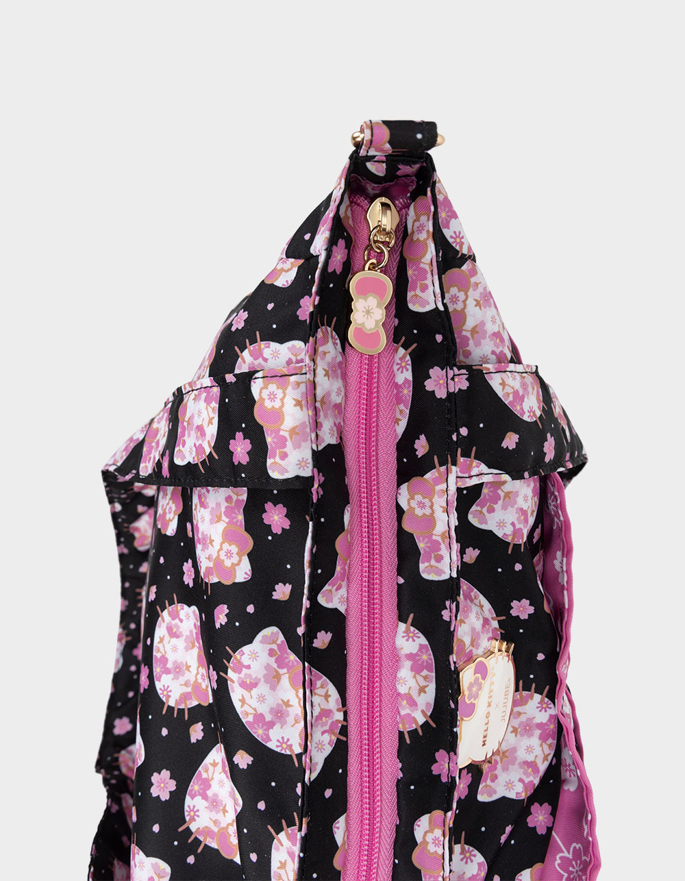 JUJUBE x Hello Kitty® Cherry Blossoms Be Light Tote Bag - BLACK