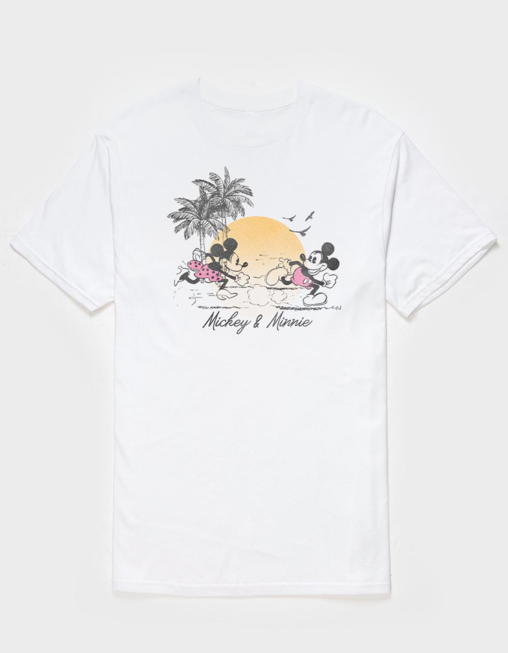 DISNEY Mickey & Minnie Tropical Chase Unisex Tee - WHITE