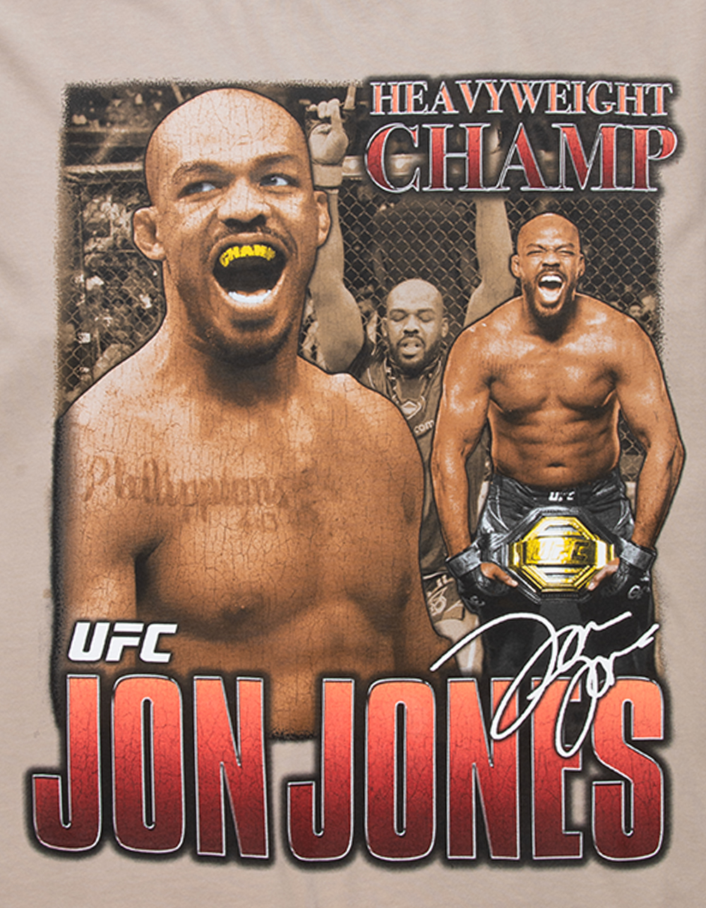 UFC Jon Jones Heavyweight Champs Mens Oversized Tee