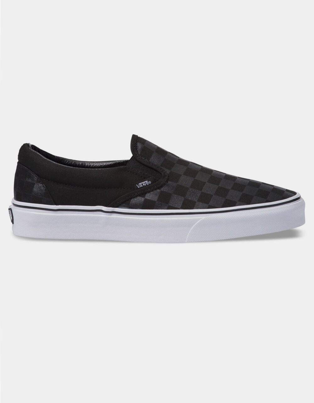 VANS Checkerboard Slip-On Black & Black Shoes - CHECKERBOARD - M9