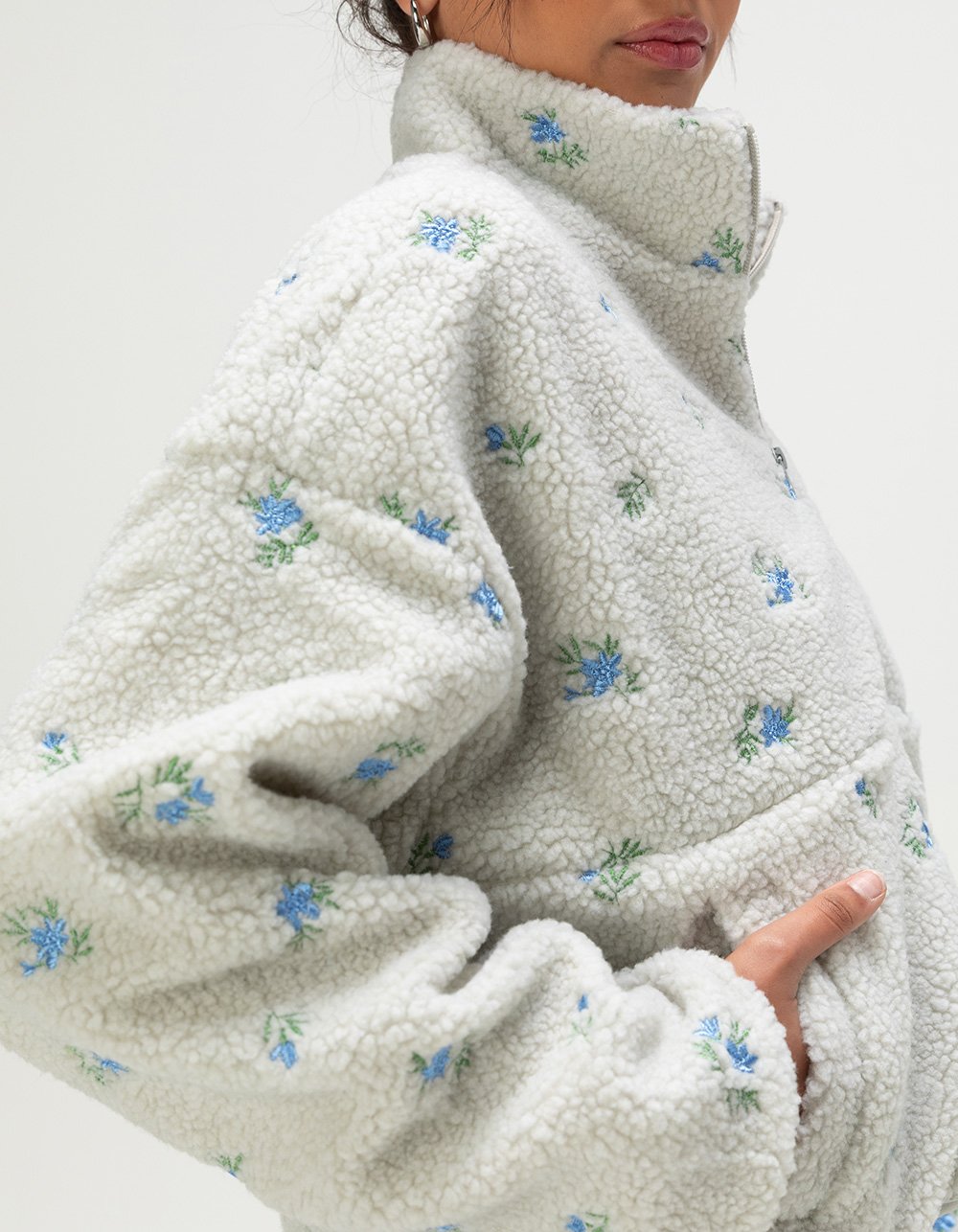 HAPPY CAMP3R Elle Womens Half Zip Pullover - GRAY COMBO