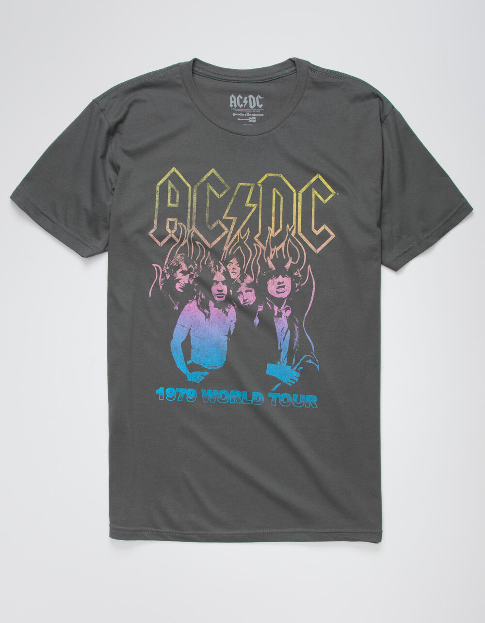 AC/DC On Fire Mens T-Shirt - CHARCOAL | Tillys