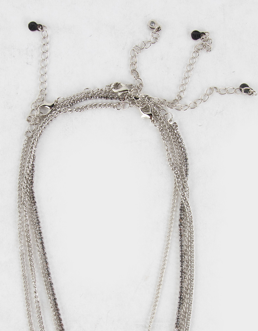 FULL TILT Layered Butterfly Safety Pin Necklace - SILVER
