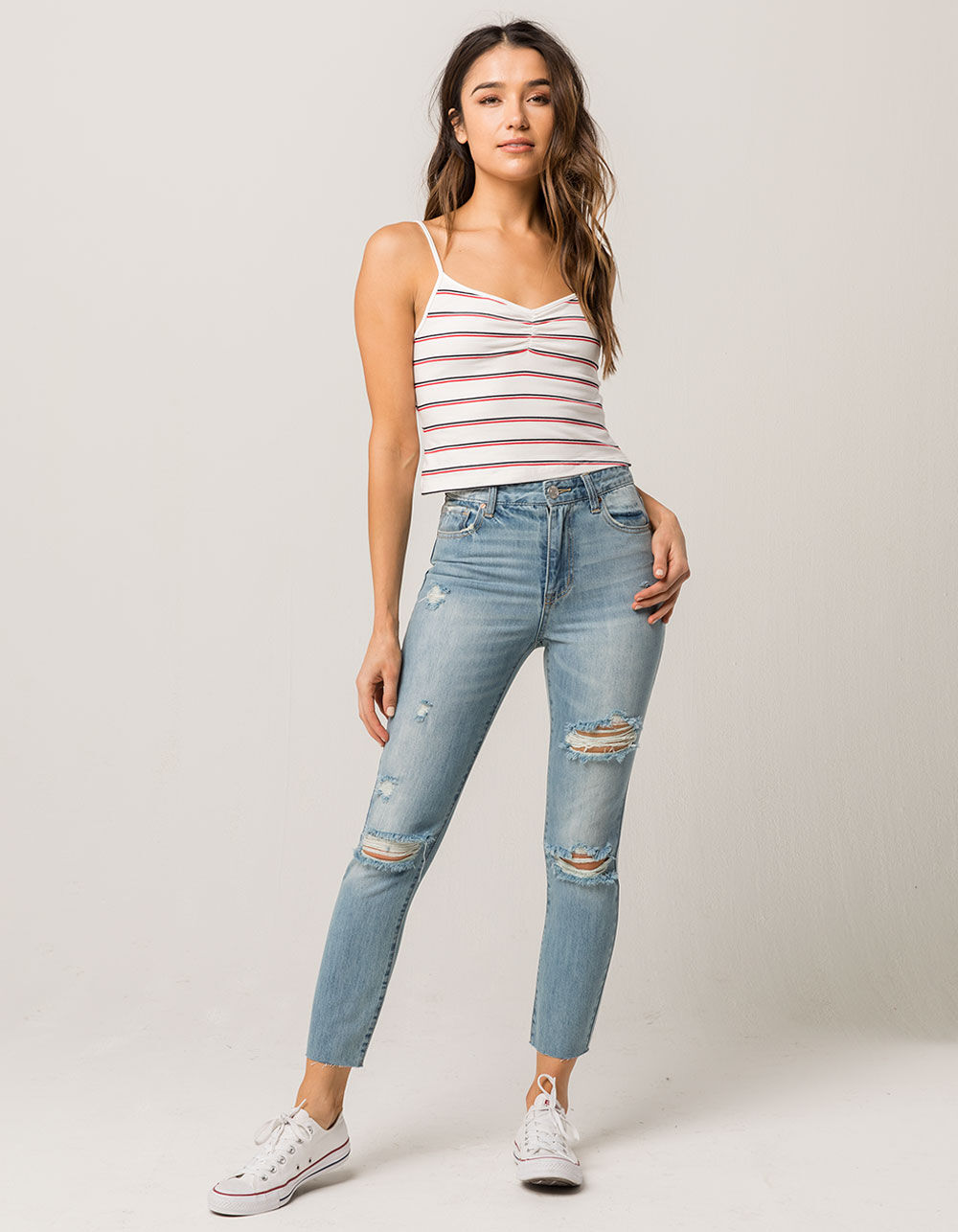 RSQ Ripped Womens Mom Jeans image number 3