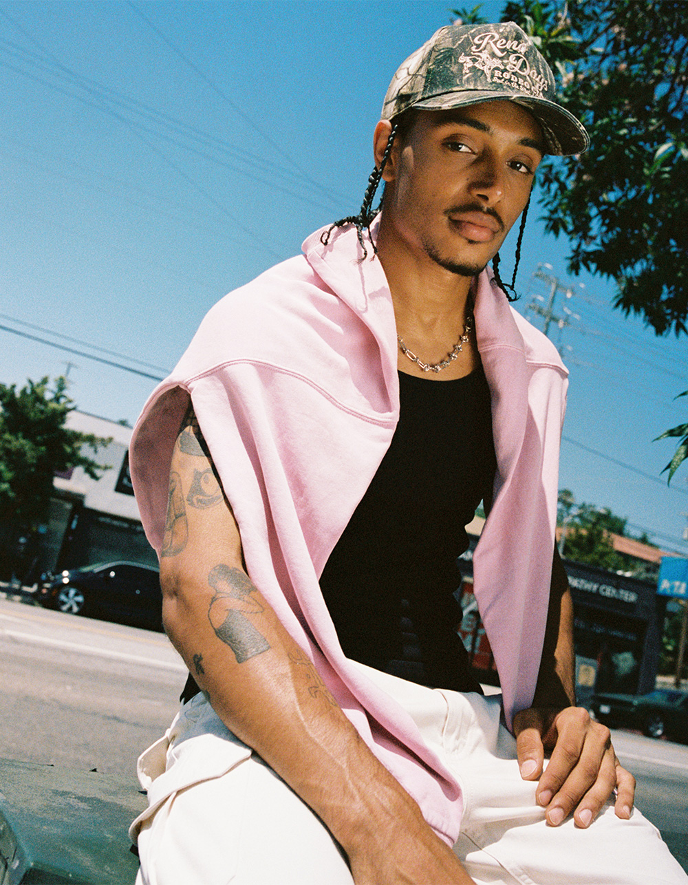 RSQ Mens Washed Oversized Crewneck Sweatshirt