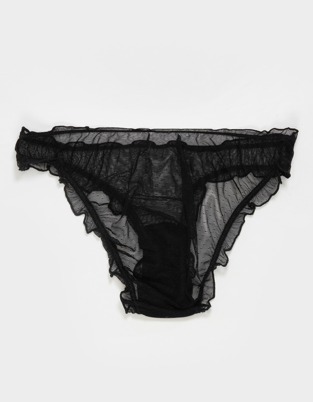 FULL TILT Mesh Dot Gingham Bow Bikini Panties