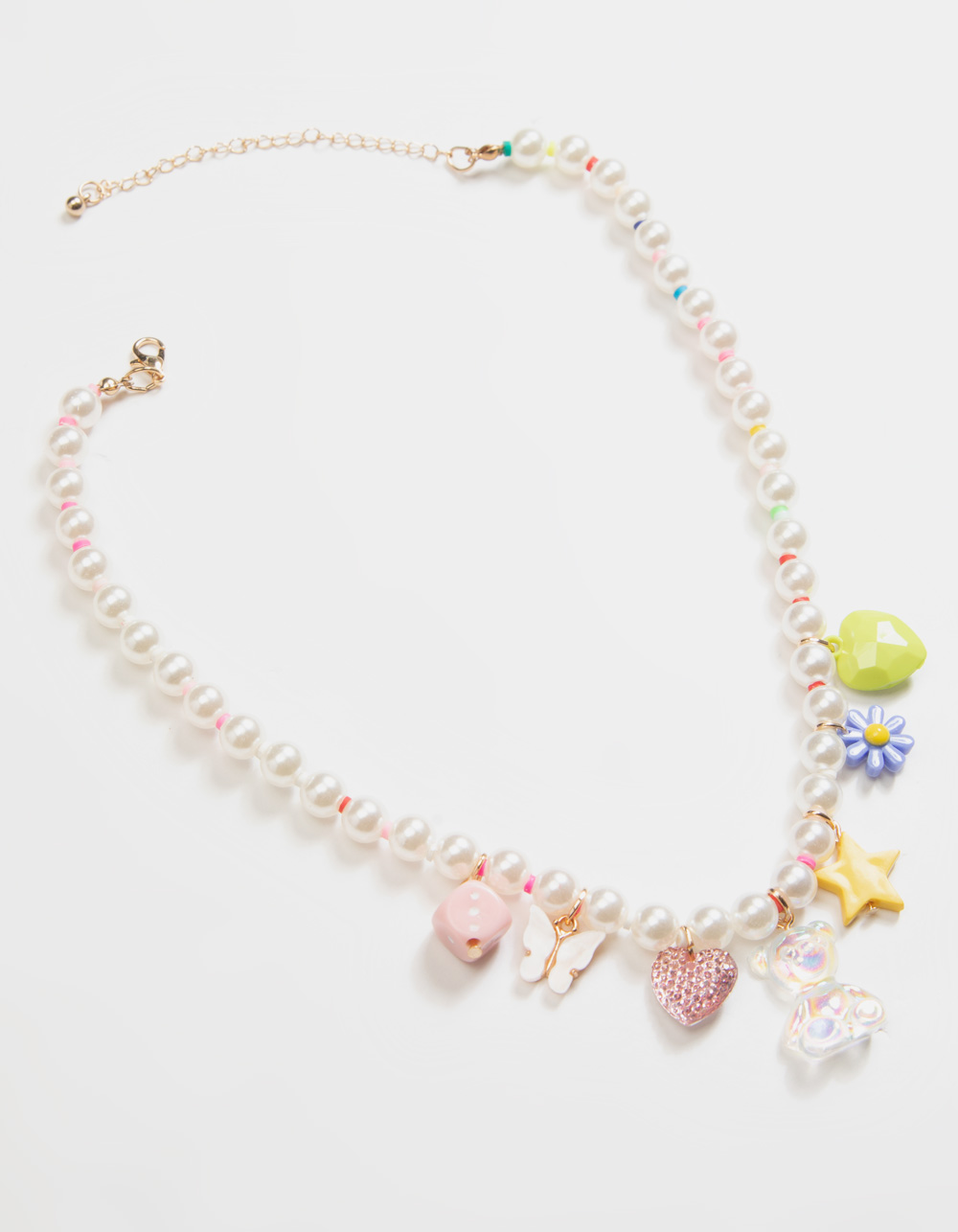 FULL TILT Novelty Charm Pearl Necklace MULTI Tillys