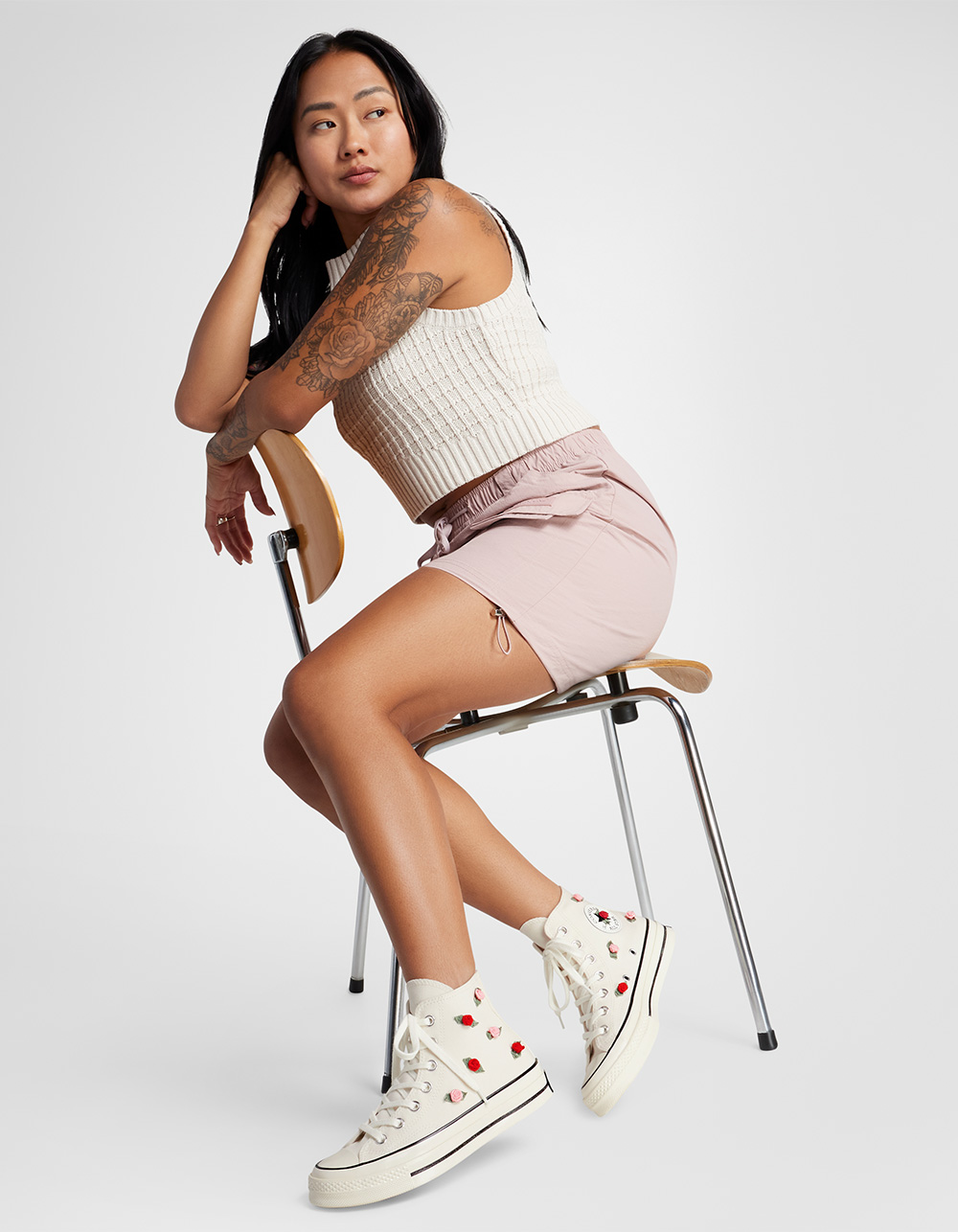 CONVERSE Chuck 70 Valentine's Day Womens High Top Shoes - WHITE