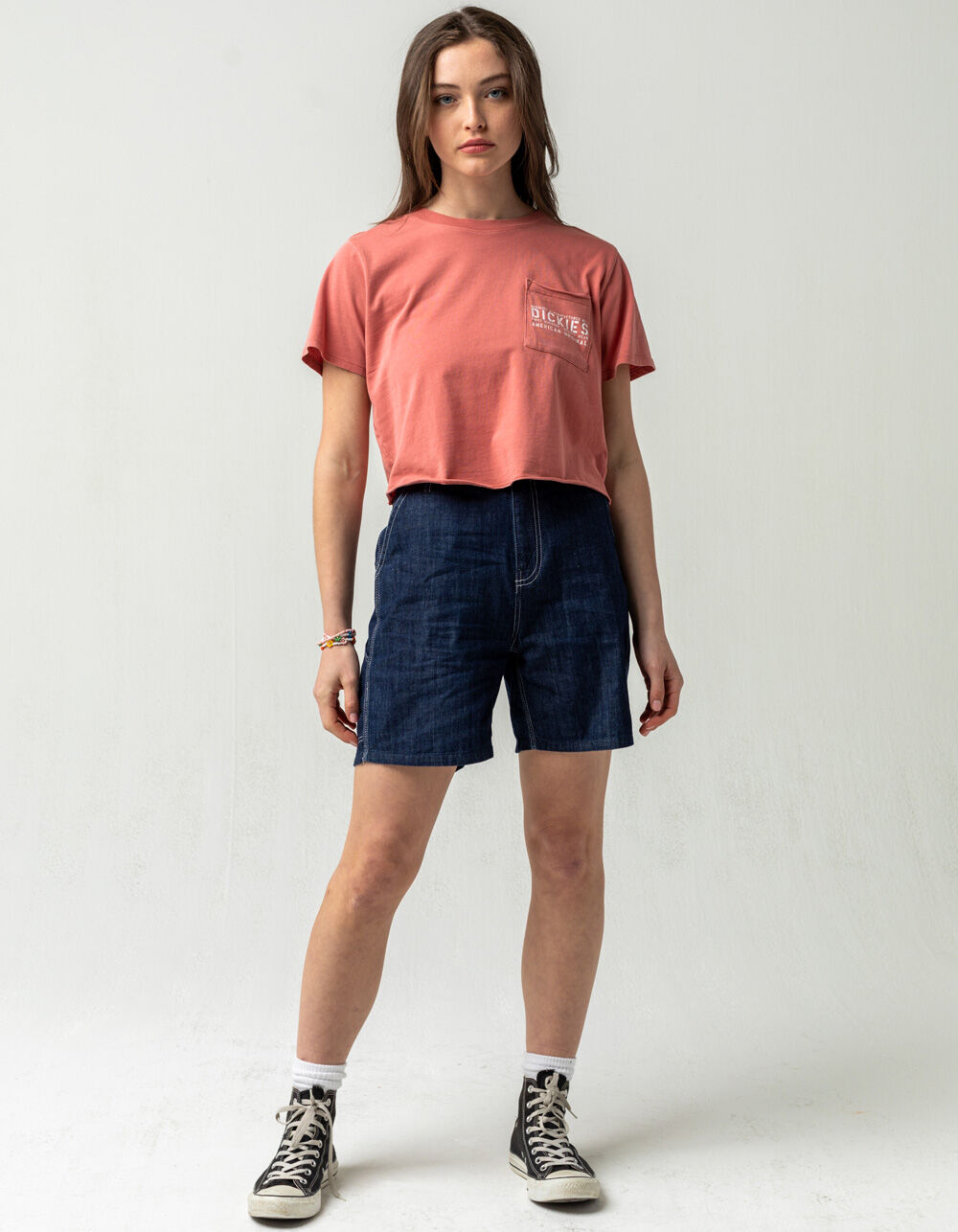 DICKIES Heritage Womens Pocket Tee - BURNT RED | Tillys