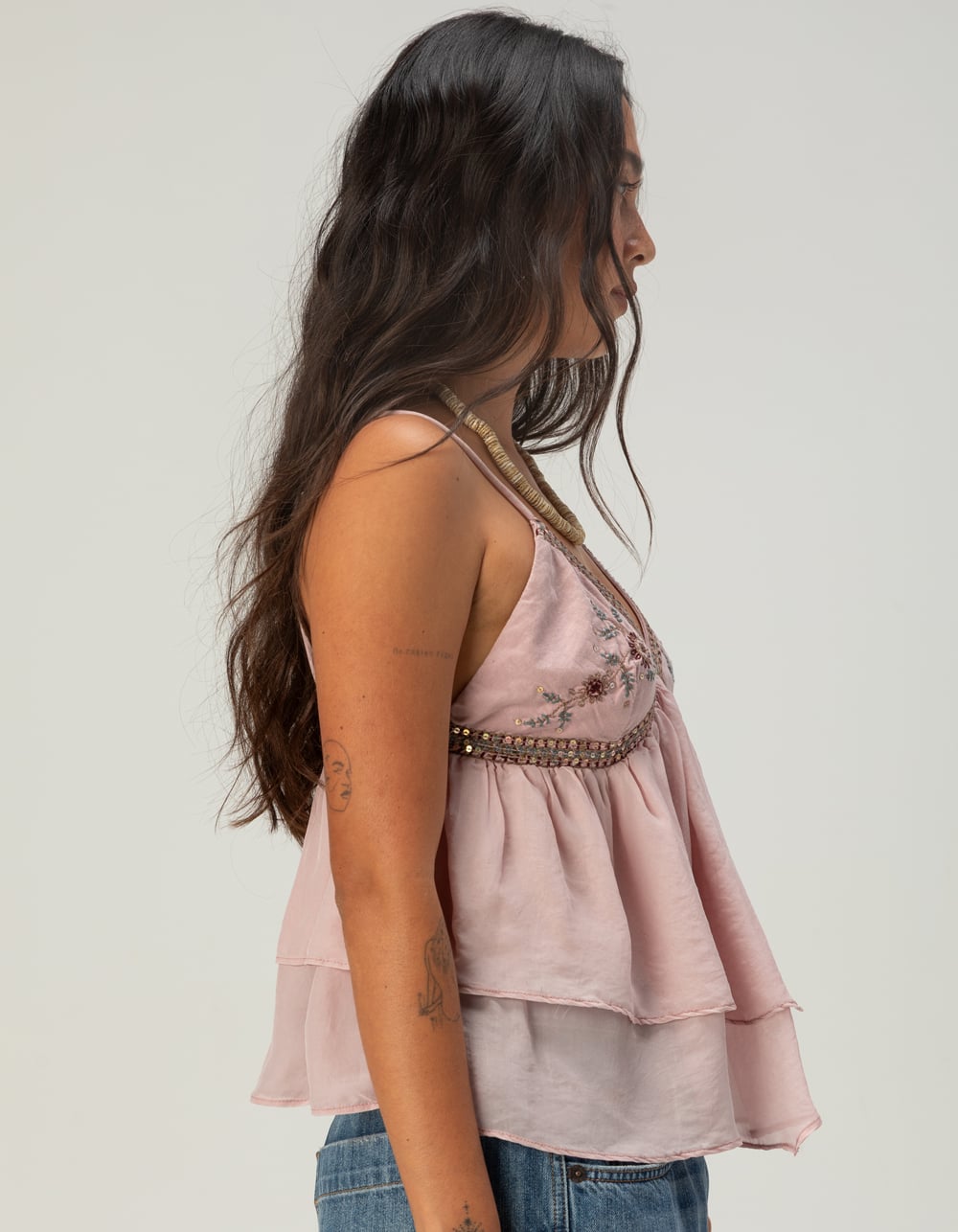 BDG Urban Outfitters Womens Embellished Cami - LIGHT PINK