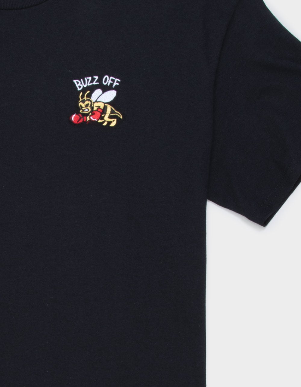 RIOT SOCIETY Buzz Off Embroidered Mens Tee - BLACK