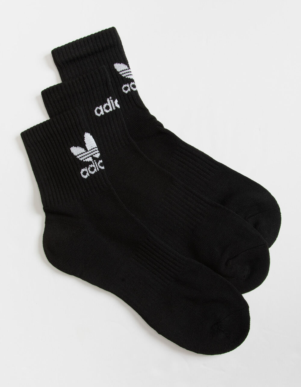 ADIDAS Originals Icon 3 Pack Mens Quarter Socks BLACK Tillys