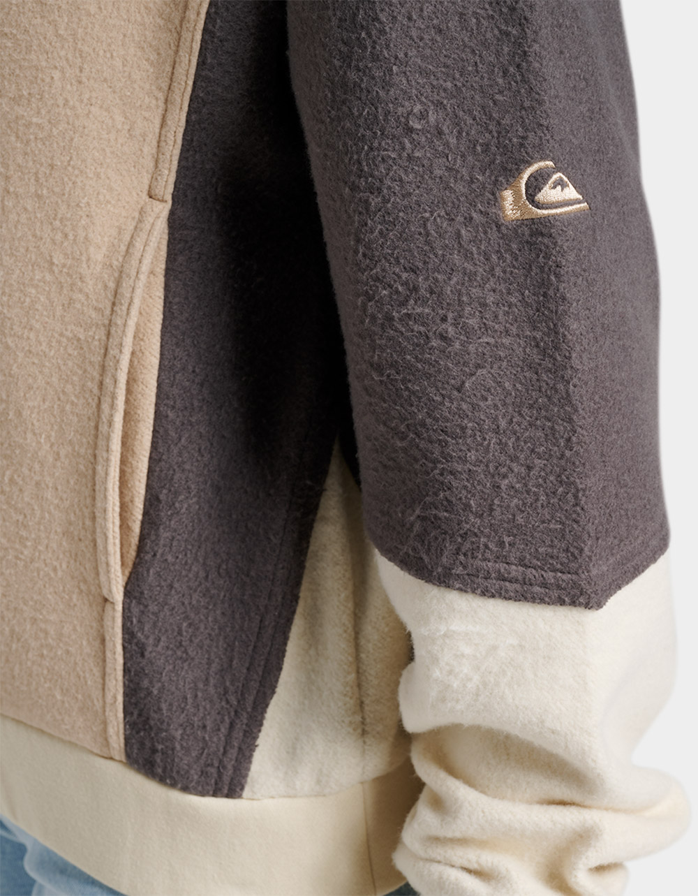 QUIKSILVER Dover St. Womens Fleece Pullover - OATMEAL