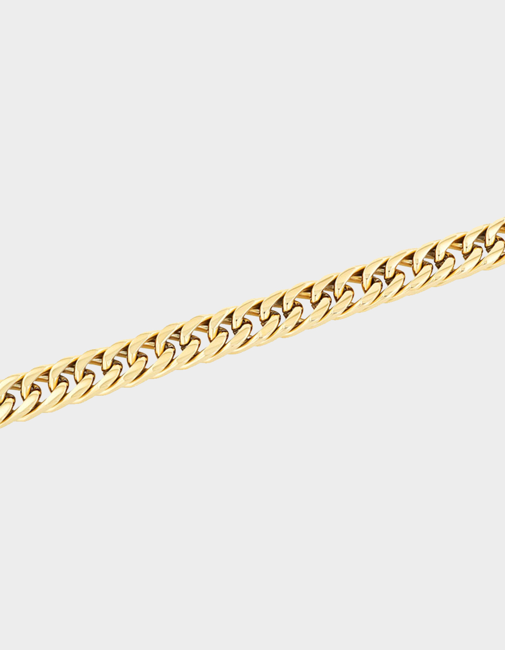STEEL NATION Stainless Steel With Yellow IP Curb Link Bracelet - GOLD