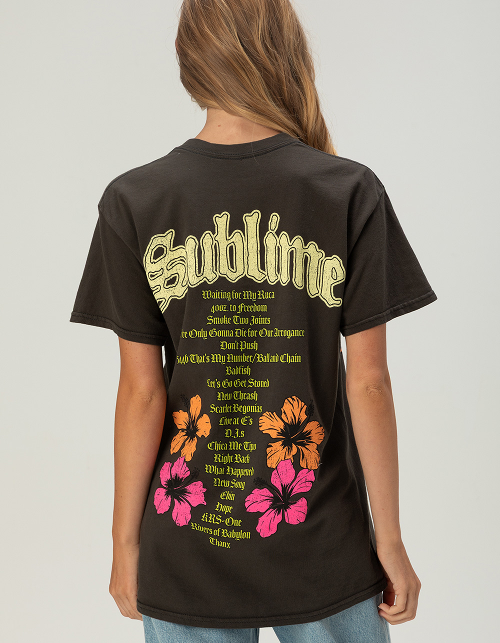 SUBLIME Womens Boyfriend Tee - BLACK