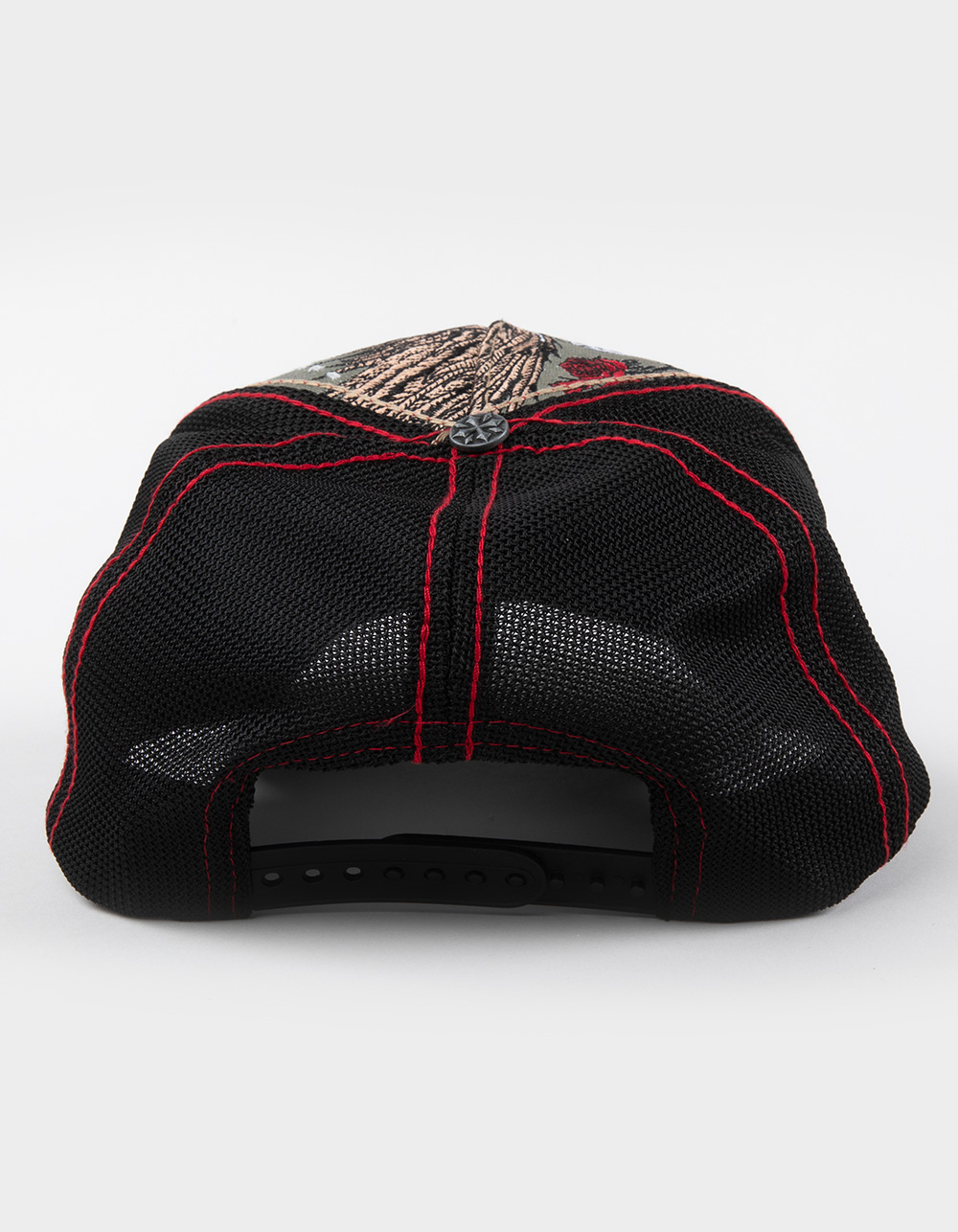 AFFLICTION Winged Reaper Womens Trucker Hat - OLIVE