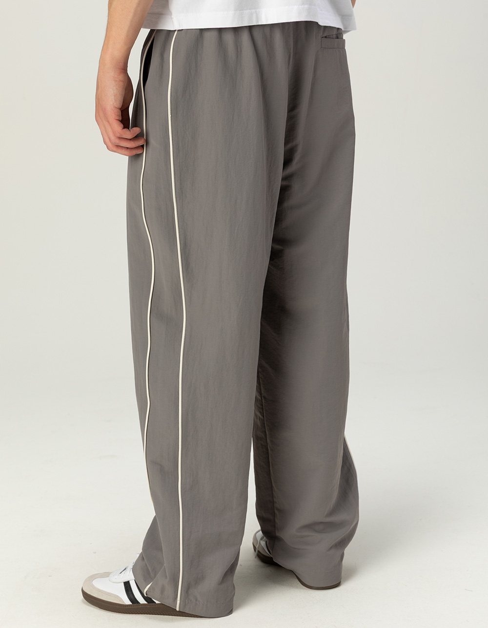 RSQ Mens Nylon Track Pants - CHARCOAL