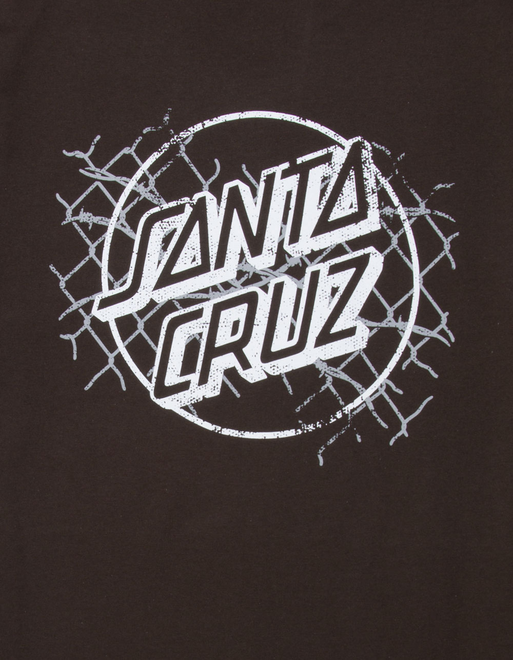 SANTA CRUZ Spot Barbed Dot Mens Tee - CHOCOLATE