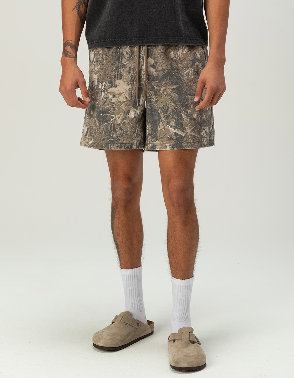 RSQ Mens Pull On Baggy Twill Shorts