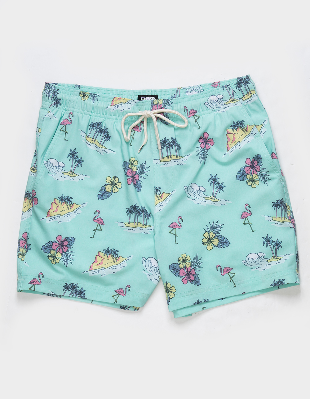 RSQ Mens Vintage Tropic 5'' Swim Shorts