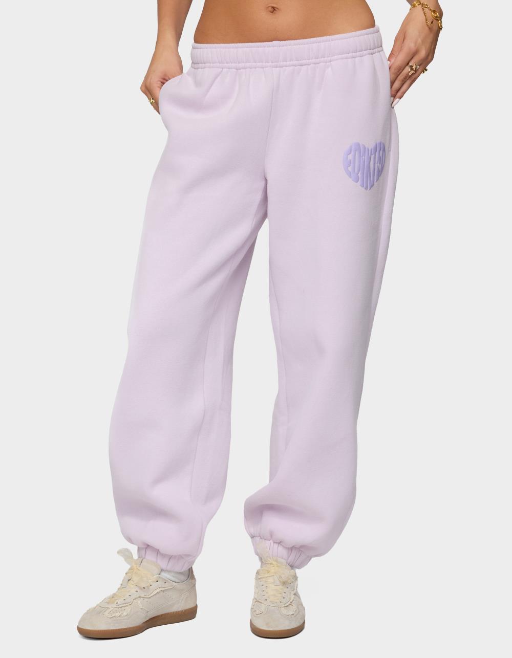 Edikted Major Love Sweatpants - LT PURPLE