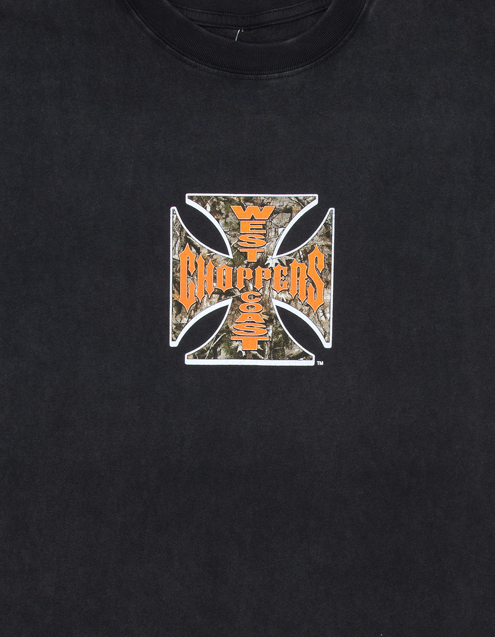 WEST COAST CHOPPERS Camo Fill Mens Boxy Tee - WASHED BLACK