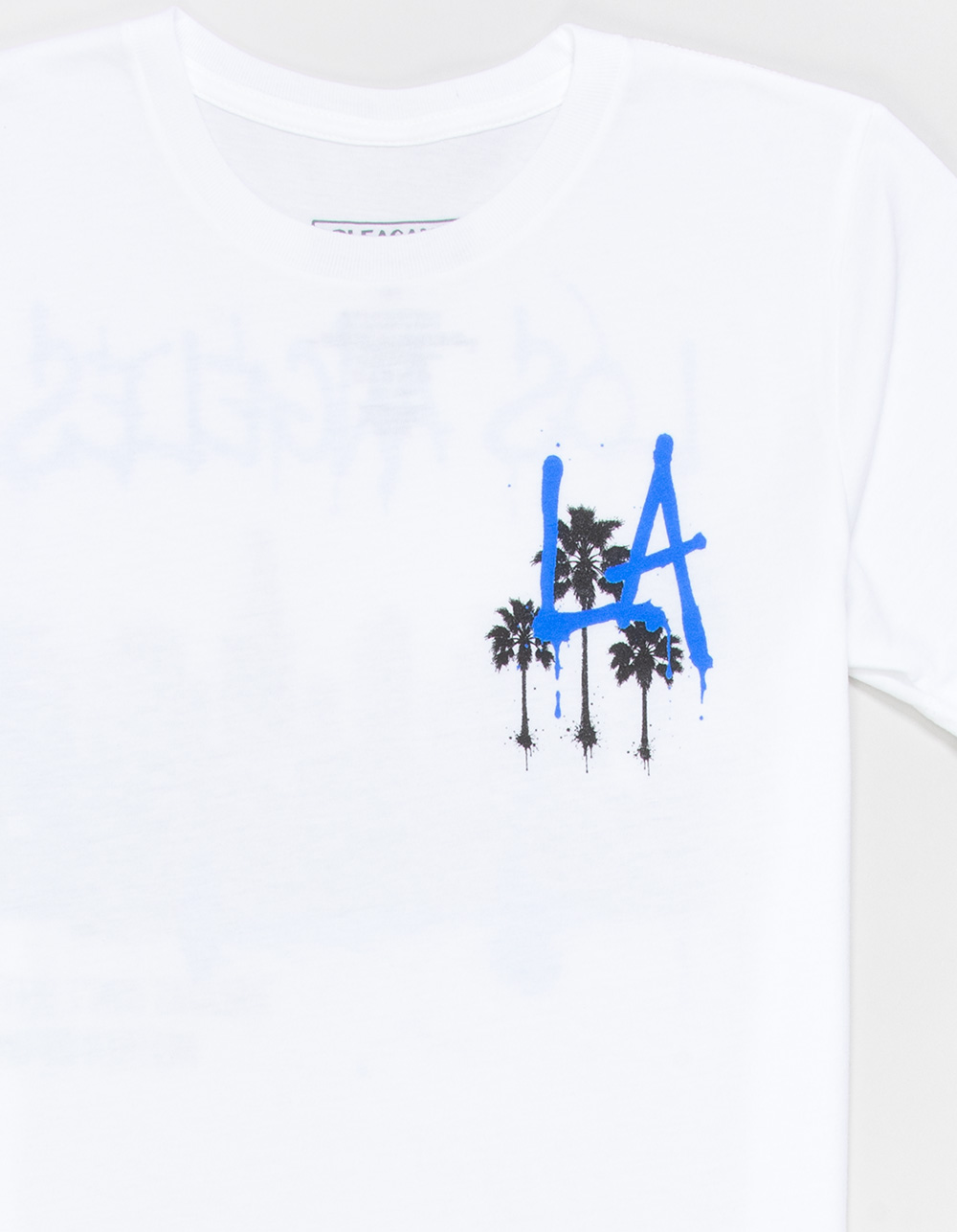 PLEASANT GETAWAY Blue Spray Paint Boys Tee - WHITE