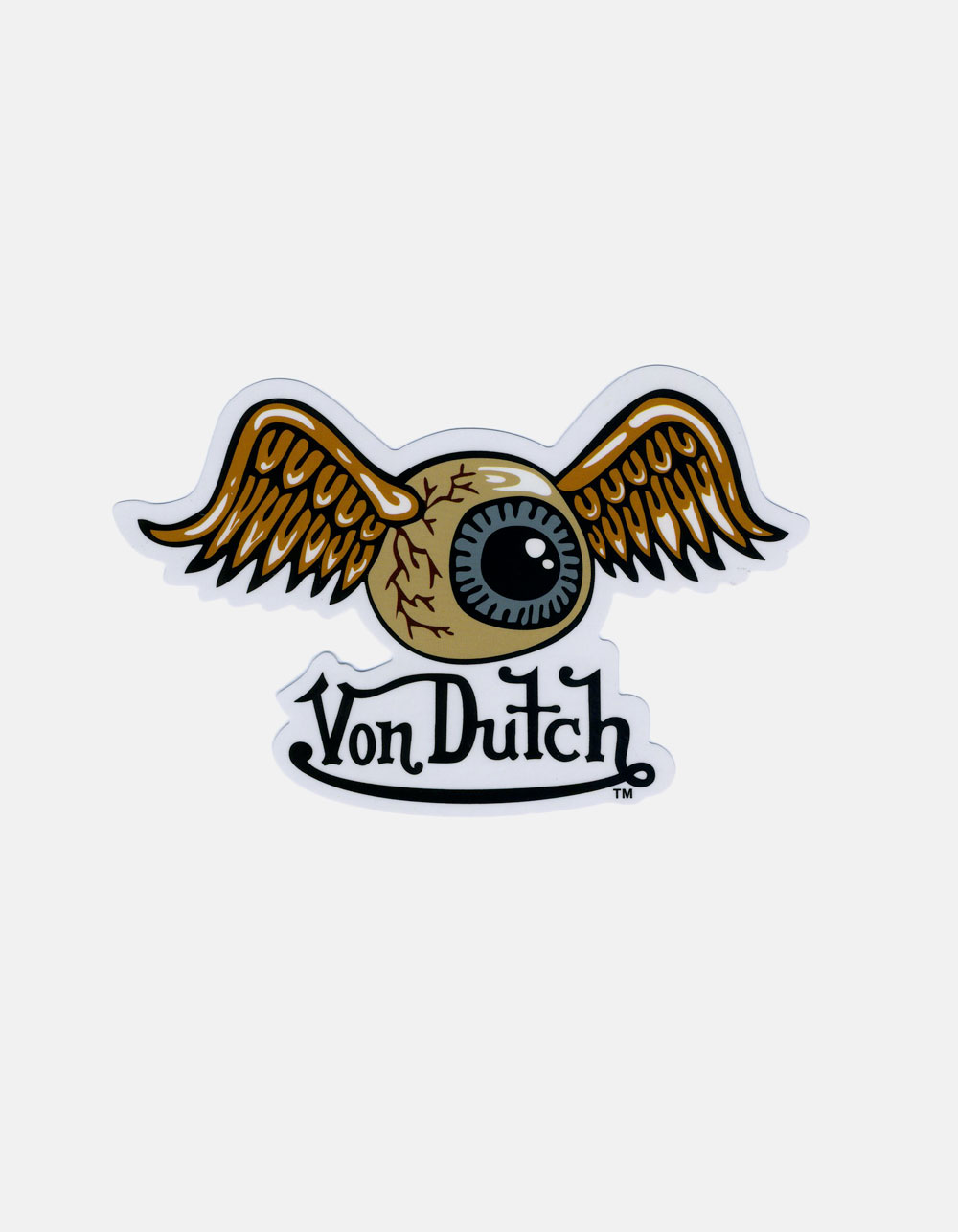VON DUTCH Flying Eyeball Sticker - WHITE