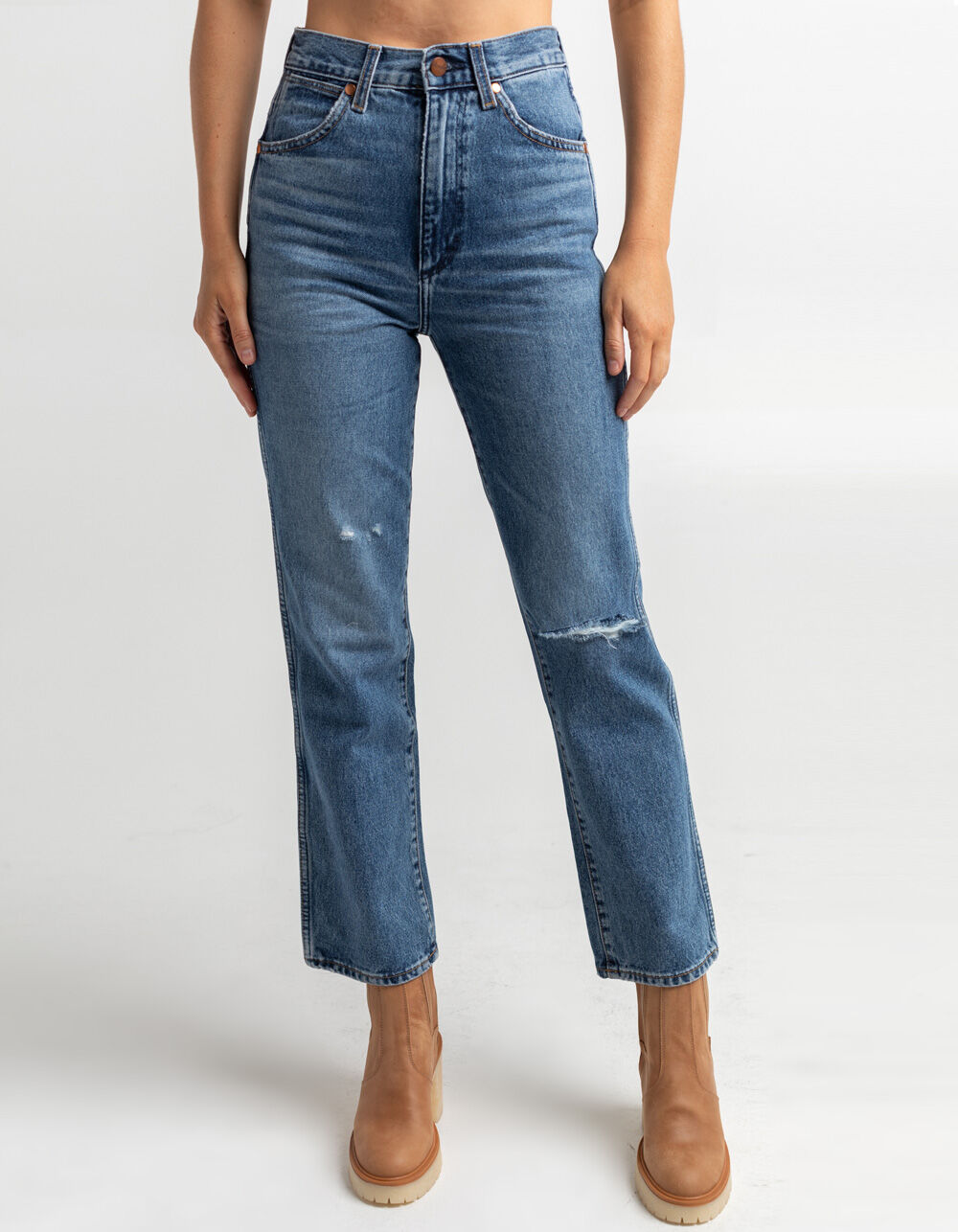 WRANGLER Wild West Straight Leg High Rise Womens Jeans - MEDIUM ...