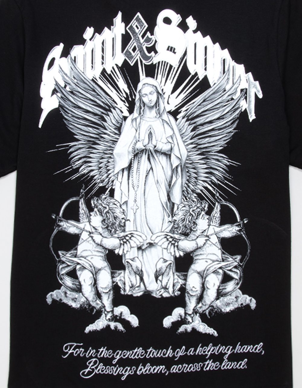 RSQ Mens Saint & Sinner Tee - BLACK