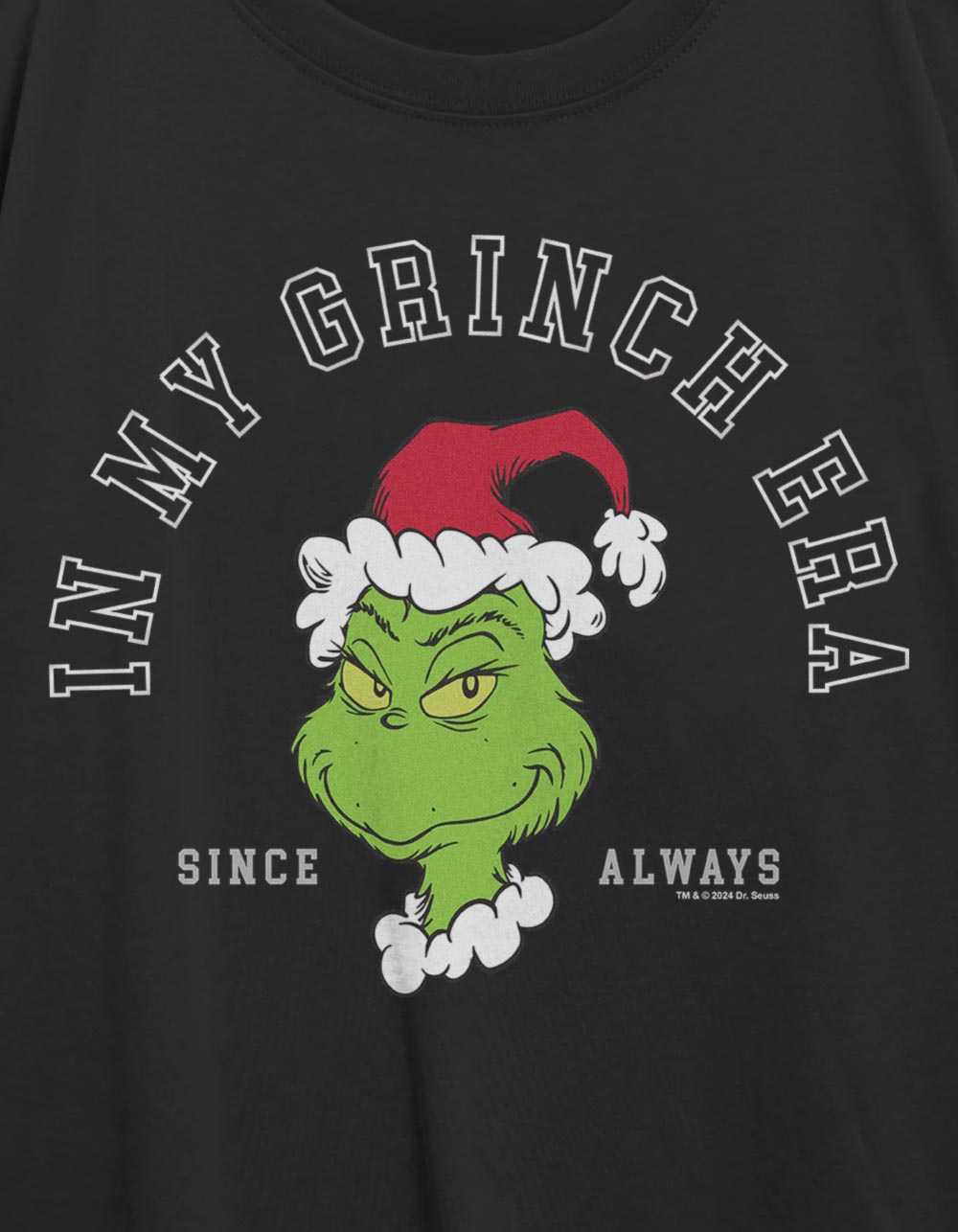 DR. SEUSS My Grinch Era Womens Oversized Tee - BLACK