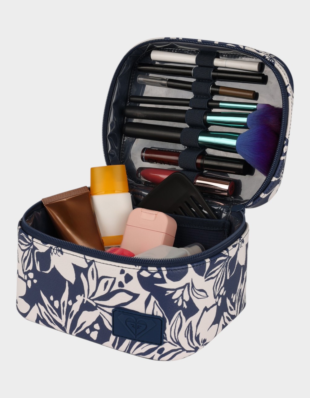ROXY Traveling Pretty Cosmetic Case - NAVY/WHITE
