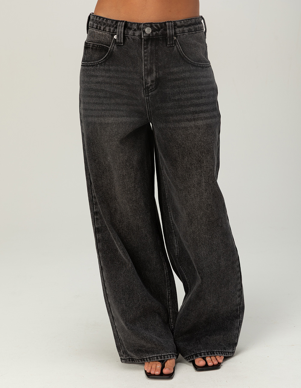 RSQ Low Rise Ultra Baggy Womens Jeans - GREY DENIM