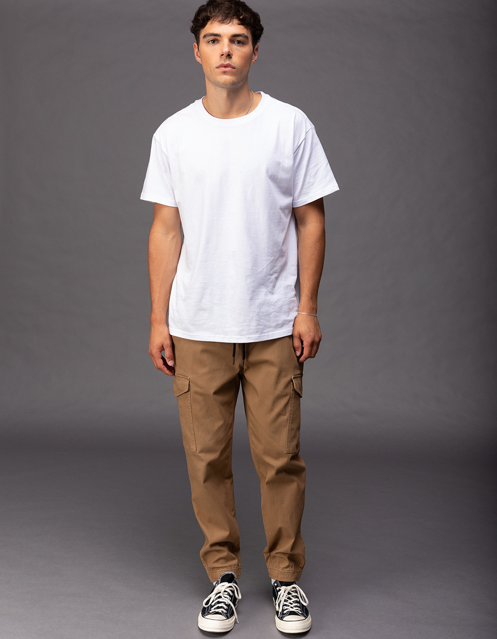 RSQ Mens Twill Cargo Jogger Pants