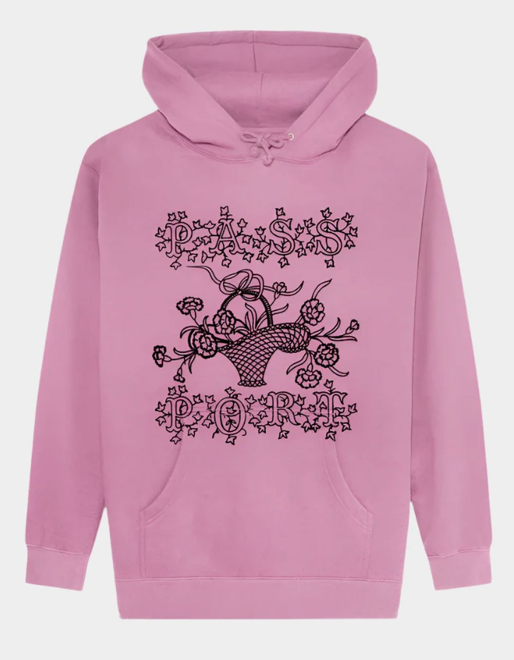 PASS~PORT Edible Flowers Mens Hoodie - LIGHT PINK