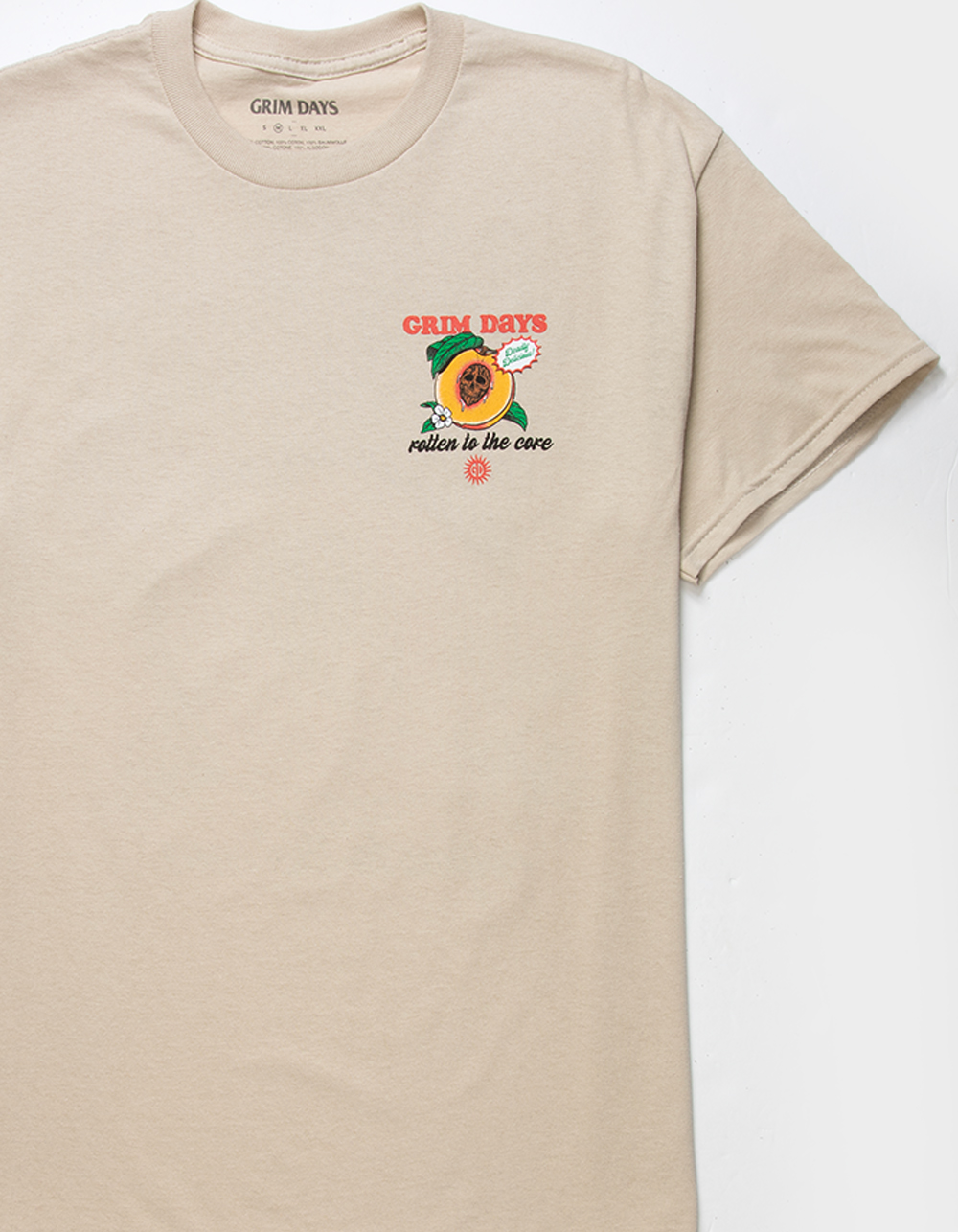 GRIM DAYS Peachy Mens Tee - CREAM
