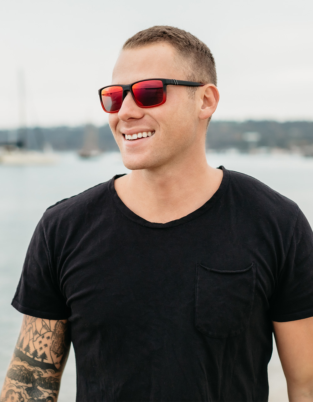 BLENDERS EYEWEAR Mesa Magna Punch Sunglasses BLK/RED Tillys