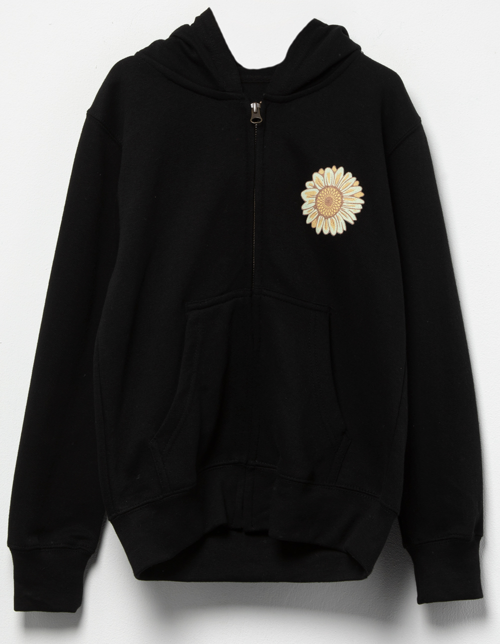 FULL TILT Sunflowers Girls ZipUp Hoodie BLACK Tillys