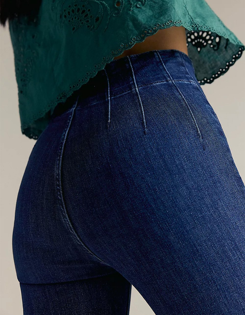 FREE PEOPLE Jayde Womens High Rise Flare Jeans - RINSE