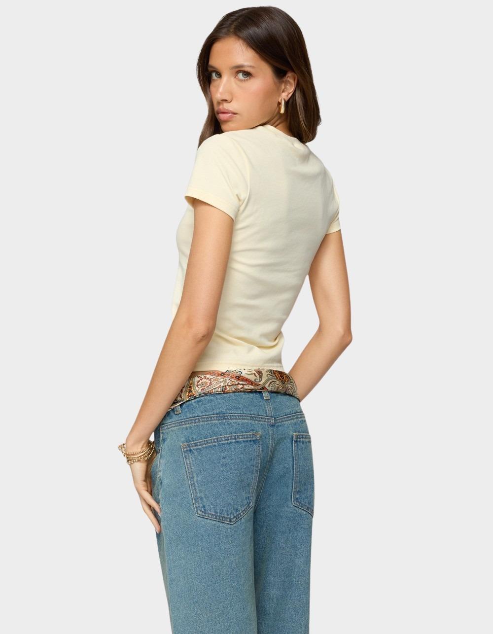 EDIKTED Papaya Tee - YELLOW