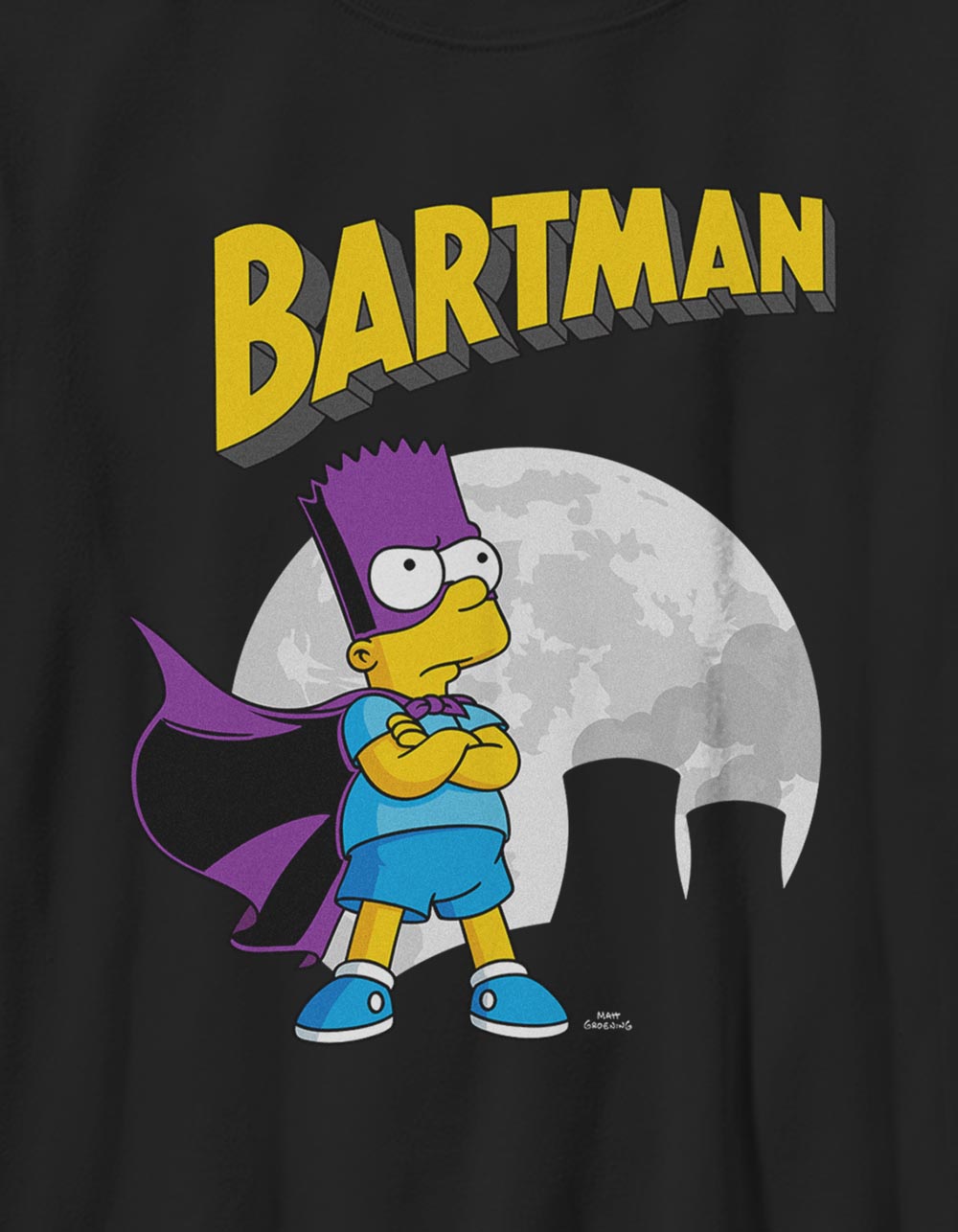 THE SIMPSONS Bartman Stance Unisex Kids Tee - BLACK