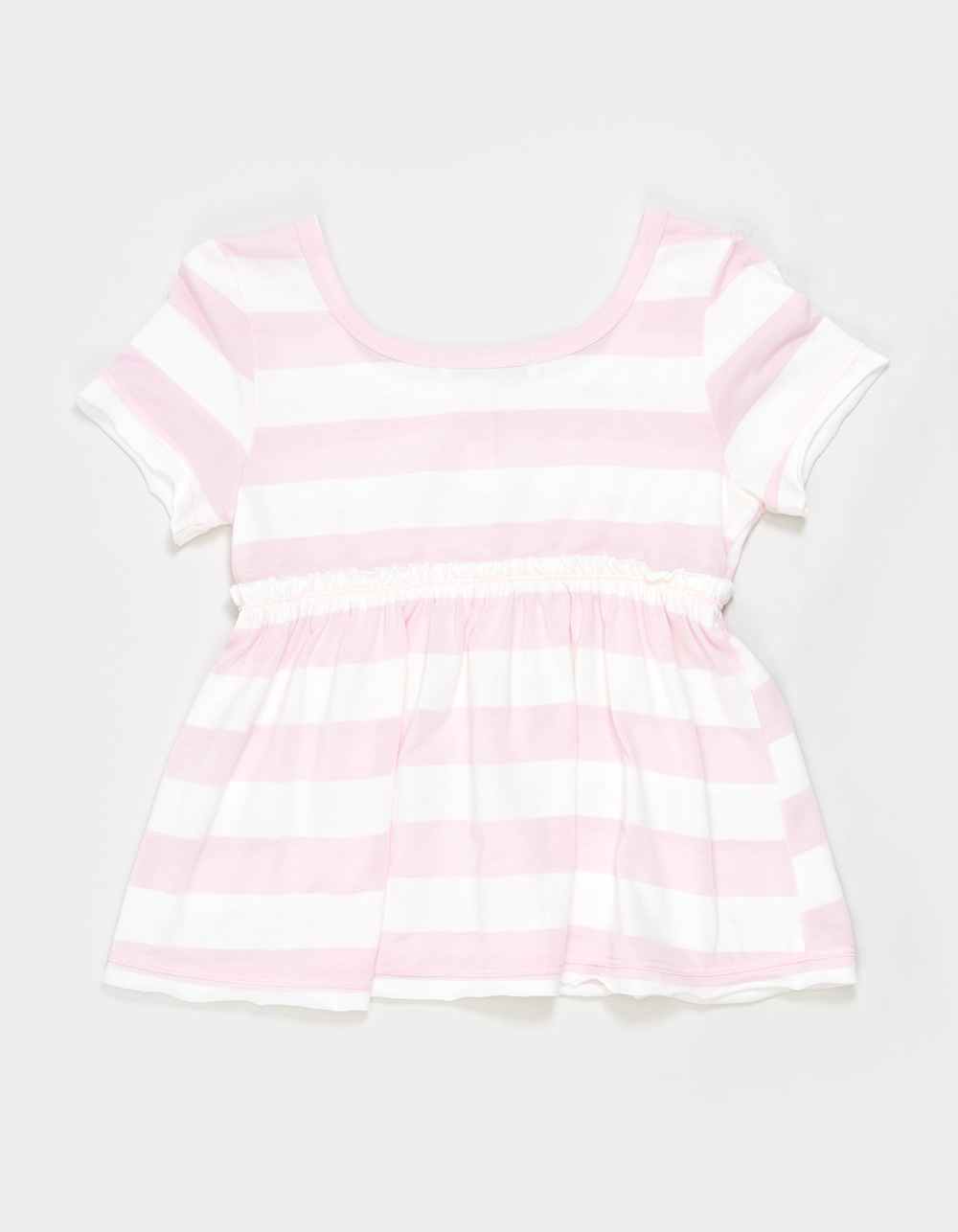 RSQ Girls Stripe Babydoll Top - PNK/WHT
