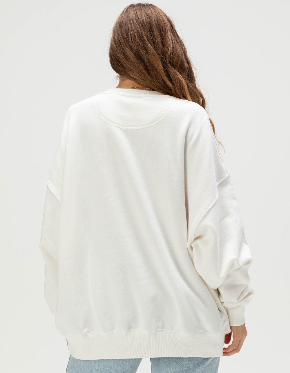 GAMEDAY SOCIAL Fresno State Bulldogs Womens Crewneck Sweatshirt - WHITE