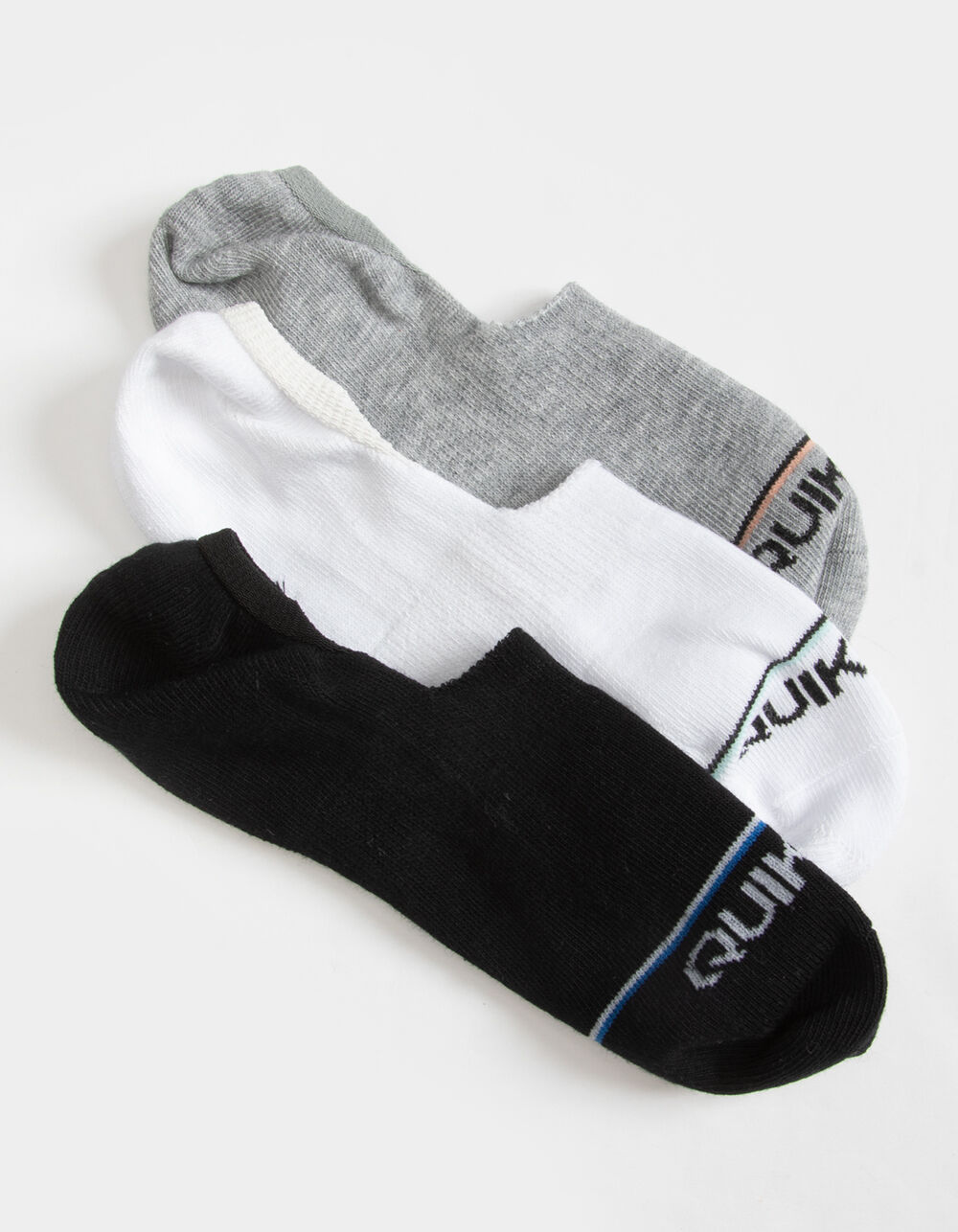 QUIKSILVER 3 Pack Mens No Show Socks MULTI Tillys