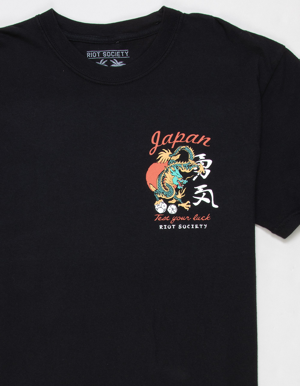 RIOT SOCIETY Test Your Luck Mens Heavyweight Tee - BLACK