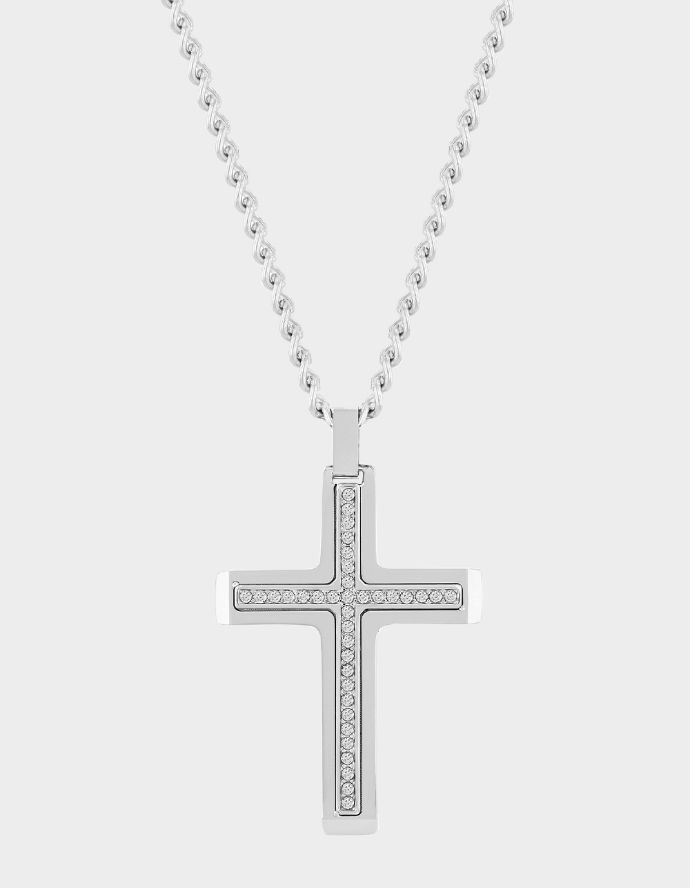 STEEL NATION Stainless Steel Cross Pendant - STAINLESS