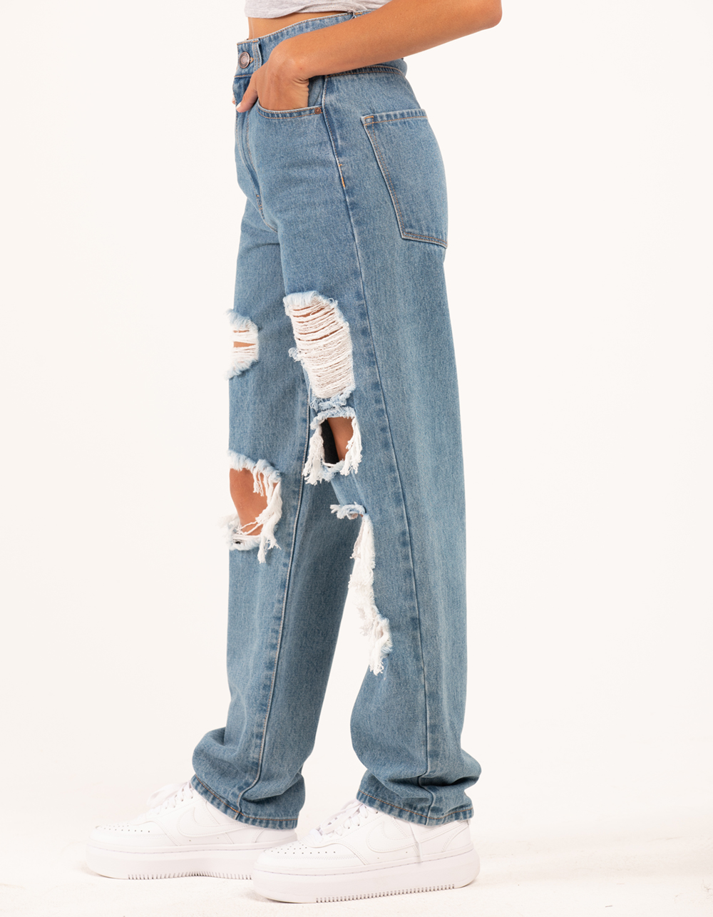 RSQ Womens Baggy Jeans MEDIUM WASH Tillys