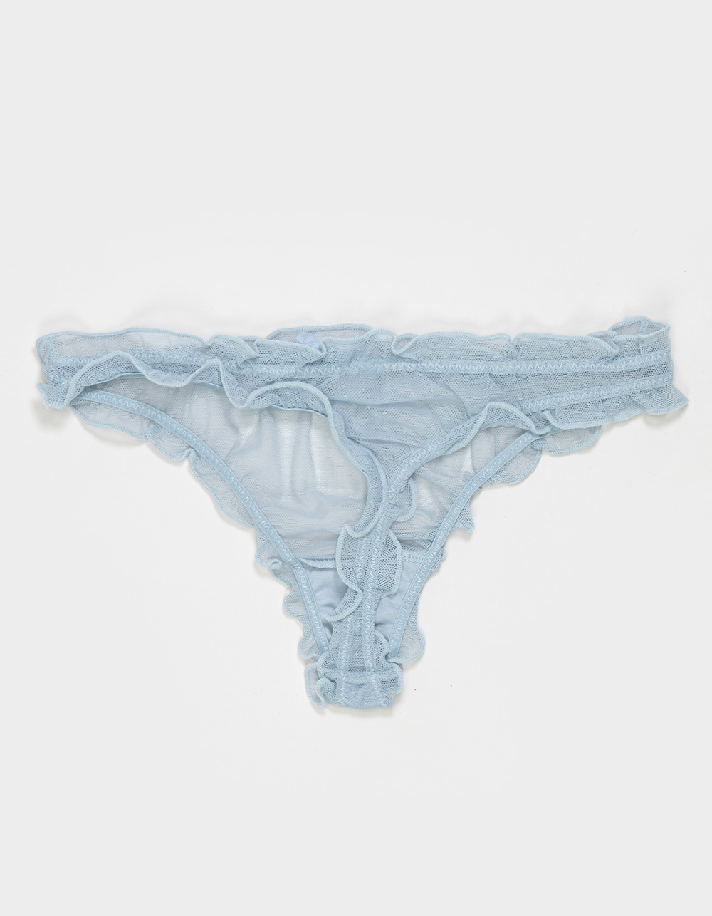 FULL TILT Mesh Dot Gingham Bow Thong