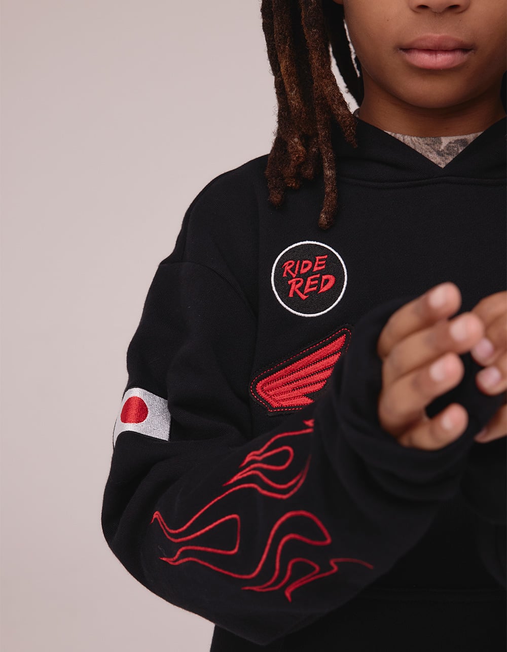 HONDA Daytona Boys Hoodie - WASHED BLACK